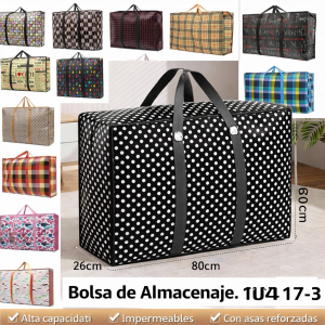 Bolsa  tejidas de Almacenaje Extra Grande Impermeable con Asas Reforzadas- por Mayoreo 10417-3