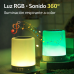 Lámpara LED táctil con altavoz Bluetooth integrado. Ofrece luz ambiental RGB regulable y sonido de alta calidad para crear un ambiente relajante Venta al por mayor  23521-10