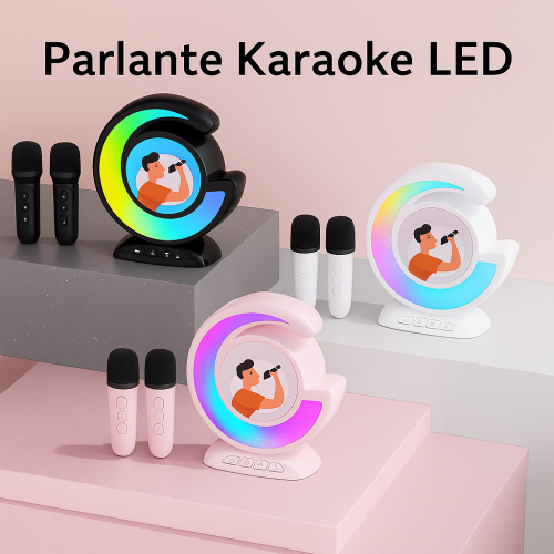 Bocina altavoz bluetooth inalámbrico de doble micrófono para karaoke, Por Mayoreo  W-DD-439