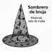 Sombreros de bruja decorativos de malla con diferentes diseños – Modelos surtidos – Accesorio ideal para disfraces y decoración de Halloween- Por Mayoreo 1985-12