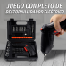 Destornillador eléctrico portátil recargable con batería de larga duración. Con kit de accesorios, extensor flexible y estuche portátil. Compacto, ergonómico y perfecto para reparaciones en casa o taller. Por Mayoreo  BS-8045
