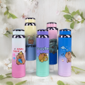 Termo infantil capibara 1000 ml | Botella térmica de acero inoxidable con diseños kawaii, Por Mayoreo ZH-1013