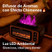 Humidificador difusor ultrasónico con efecto chimenea con luces LED y simulación de fuego, aromaterapia decorativa para hogar y oficina de 200ml. Por Mayoreo  JSQ448