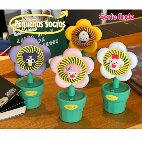 Mini ventilador de escritorio con diseño animados  Portátil, práctico y ligero. Recargable silencioso, de alta velocidad, ´Por Mayoreo N1-152