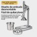 Exprimidor Manual Metálico Profesional para Naranjas y Limones | Extractor de Jugo Prensado en Frío | Exprimidor de Palanca de Acero Inoxidable, Alta Eficiencia y Fácil Uso.  Por Mayoreo GN-V1-238 
