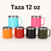 Taza termo de 12oz acero inoxidable con tapa transparente – Café y té portáti, Por Mayoreo  BZ434