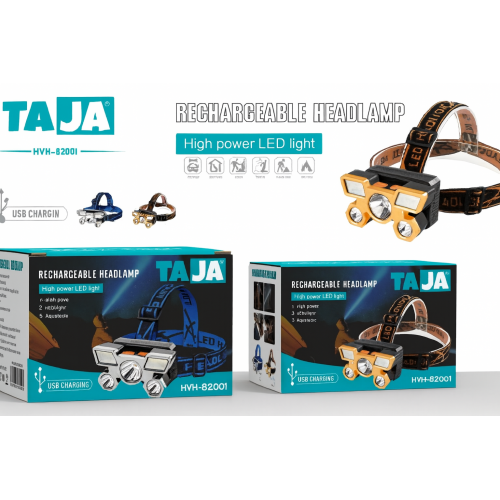 Linterna de Cabeza Recargable, Luz LED de Alta Potencia, Ajustable y Resistente, con Carga USB, Ideal para Trabajo Nocturno, Camping, Ciclismo, Pesca y Actividades al Aire Libre. Por Mayoreo HVH-82001