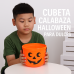Cubeta de Halloween en forma de calabaza naranja con cara clásica, Ideal para que los niños recojan dulces, fiestas y decoraciones de Halloween Por Mayoreo WSJNT-N201