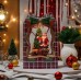 Adorno navideño colgante con efecto nieve – modelos surtidos, diseño escocés clásico Por Mayoreo D-21658