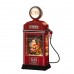 Adorno Navideño Vintage Dispensador de Gasolina con Luces LED y Escarcha – Santa Claus y Casita, Por Mayoreo D-21662