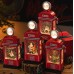 Adorno Navideño Vintage Dispensador de Gasolina con Luces LED y Escarcha – Santa Claus y Casita, Por Mayoreo D-21662