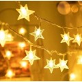 Series de luces solares  LED con estrellas cálidas, ideal para decorar habitaciones, cadena de luces navideños luces de camping, Por Mayoreo D-22082