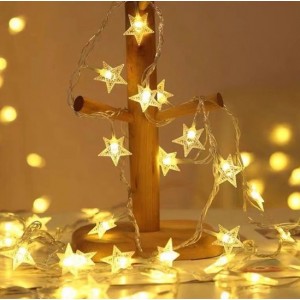 Series de luces LED con estrellas cálidas, ideal para decorar habitaciones, cadena de luces navideños luces de camping, Por Mayoreo D-22082
