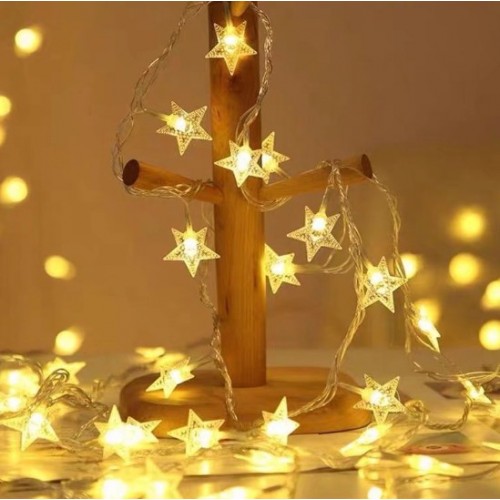 Series de luces LED con estrellas cálidas, ideal para decorar habitaciones, cadena de luces navideños luces de camping, Por Mayoreo D-22082