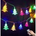 Serie de luces solar LED en forma de pino multicolor – Decorativas para fiestas, habitaciones o eventos con carga USB Por Mayoreo D-22083