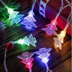 Serie de luces solar LED en forma de pino multicolor – Decorativas para fiestas, habitaciones o eventos con carga USB Por Mayoreo D-22083