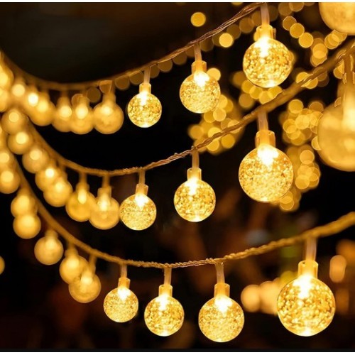Cadena de luces de ambiente para exteriores camping, bola de burbuja, decoración navideña para jardín. de luz blanca cálida Por Mayoreo D-22090