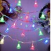 Serie de luces LED en forma de campanitas multicolor, ideal para decoración navideña, fiestas o eventos. Por Mayoreo D-22091