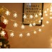 Guirnalda de luces LED cálidas con diseño de copos de nieve transparentes decoración navideña, Venta al por Mayor D-22098