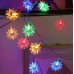 Guirnalda de luces LED multicolor en forma de estrellas para decoración navideña, fiestas Crea un entorno mágico con iluminación llamativa.  Por Mayoreo D-22099