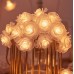 Series de luces LED con forma de rosas blancas y luz cálida, perfecta para ambientar bodas, aniversarios, cenas románticas o decoración del hogar navideñas Por Mayoreo   D-22104