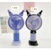 Ventilador portátil pequeño de diseños animados con soporte para teléfono móvil recargable,  por Mayoreo FS340