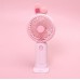 Ventilador portátil de mano ajustable, ligero, de diseños animados con soporte para teléfono móvil recargable, por Mayoreo FS342