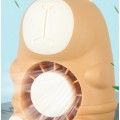Ventilador portátil infantil con luz nocturna LED diseño oso, recargable, silencioso y dos velocidades –Por Mayoreo HQ66-32