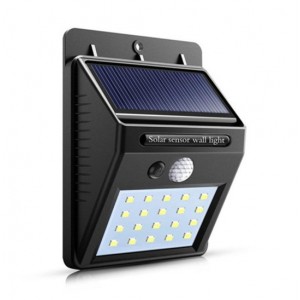Lámpara Solar LED para Exterior con Sensor de Movimiento, Sin Cables, Ahorro de Energía, Impermeable y Recargable por Sol – Ideal para Jardín, Patio, Fachada y Pasillos. Por Mayoreo  HVH-40401