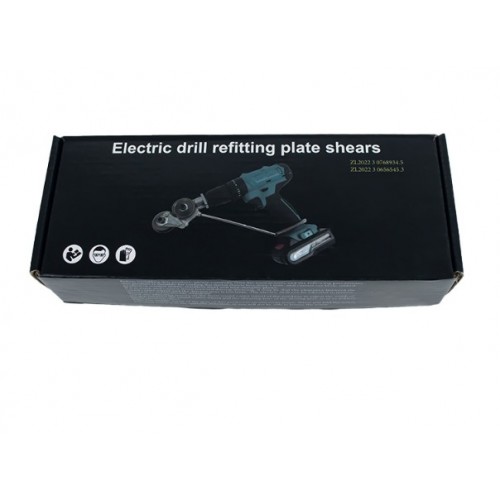 Cizalla cortaláminas para taladro eléctrico – Adaptador cortador de metal portátil, herramienta para cortar acero, aluminio y lámina galvanizada- Por Mayoreo JB-004