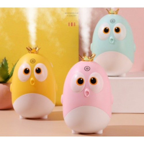 Humidificador ultrasónico de aire con diseño de pollito con corona – Difusor de aromas portátil LED 200ml, Por Mayoreo  JSQ325