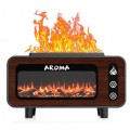 Humidificador difusor ultrasónico con efecto chimenea con luces LED y simulación de fuego, aromaterapia decorativa para hogar y oficina de 200ml. Por Mayoreo  JSQ448