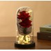 Ramo de rosas de jabón con luces LED cálidas en cúpula acrílica – Regalo romántico y decorativo – Por Mayoreo LED946