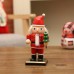 Figuras navideñas tipo cascanueces de madera de 16cm – Decoraciones de Santa Claus, muñeco de nieve y jengibre para hogar o regalo- Por Mayoreo M2318-10