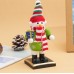 Figuras navideñas tipo cascanueces de madera de 16cm – Decoraciones de Santa Claus, muñeco de nieve y jengibre para hogar o regalo- Por Mayoreo M2318-10