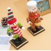 Figuras navideñas tipo cascanueces de madera de 16cm – Decoraciones de Santa Claus, muñeco de nieve y jengibre para hogar o regalo- Por Mayoreo M2318-10