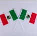 Bandera de México pequeña para mano 20x28 cm con asta, ideal para eventos cívicos y patrios – Por Mayoreo M23929-1