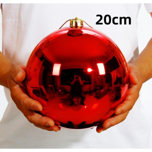 Esferas navideñas gigantes 20 cm | Colores rojo, dorado y plata | Decoración grande para árbol, jardín Por Mayoreo M6111--46