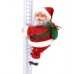 Santa Claus escalador con escalera roja o blanca – Figura navideña colgante con movimiento y luces, funciona con pilas-– Adorno navideño colgante para árbol, ventana o pared de 70cm-Por Mayoreo  M6143-12 Santa Claus escalador con escalera roja o blanca – Figura navideña colgante con movimiento y luces, funciona con pilas-– Adorno navideño colgante para árbol, ventana o pared de 70cm-Por Mayoreo  M6143-12