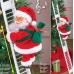 Santa Claus escalador con escalera roja o blanca – Figura navideña colgante con movimiento y luces, funciona con pilas-– Adorno navideño colgante para árbol, ventana o pared de 70cm-Por Mayoreo  M6143-12 Santa Claus escalador con escalera roja o blanca – Figura navideña colgante con movimiento y luces, funciona con pilas-– Adorno navideño colgante para árbol, ventana o pared de 70cm-Por Mayoreo  M6143-12