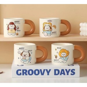 Taza para beber  de cerámica bonito de dibujos animados para niños y niñas, recuerdo creativo, Por Mayoreo  MZ-8139-1