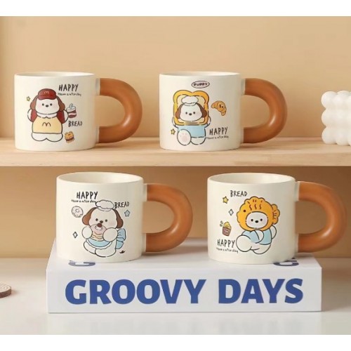 Taza para beber  de cerámica bonito de dibujos animados para niños y niñas, recuerdo creativo, Por Mayoreo  MZ-8139-1