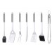 Juego de utensilios para parrilla de acero inoxidable, kit completo con espátula, cuchillo, tenedor, pinzas y estuche portátil – Ideal para asador y cocina. Por Mayoreo N1-250