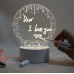 Lámpara LED acrílica para dibujo y mensajes personalizados, luz nocturna creativa con marcador borrable, ideal para regalos, decoración y escritorio. Por Mayoreo N3-036