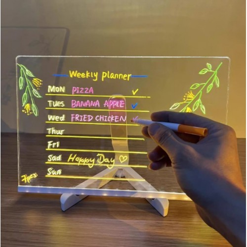 Pizarra luminosa para niños LED | Tablero de dibujo fluorescente, Perfecta para regalo, aprendizaje y actividades creativas en casa- Por Mayoreo QT-0947