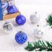 Juego de esferas navideñas de diferentes tamaños  en caja de 36 piezas. Decoración de árbol en colores surtidos elegantes – Venta por mayoreo SDS4178