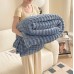 Frazada Acolchonada Tipo Peluche Ultrasuave – Textura en Relieve– Varios Colores. 200X220X3,5cm, Por Mayoreo  T-30510