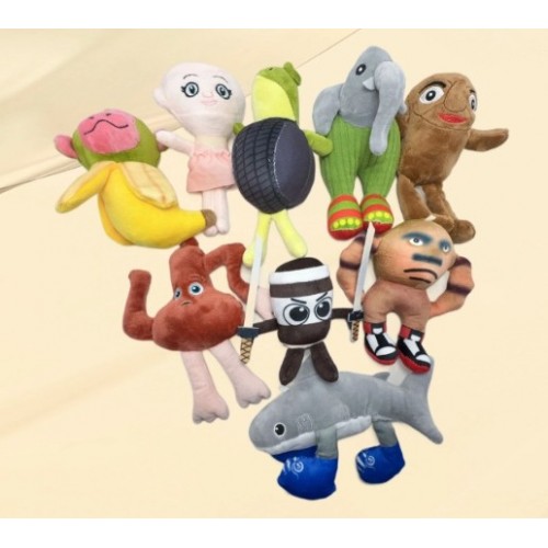 Set de 8 peluches Shan Hai Jing – Modelos surtidos tipo caricatura- Por Mayoreo T-30739