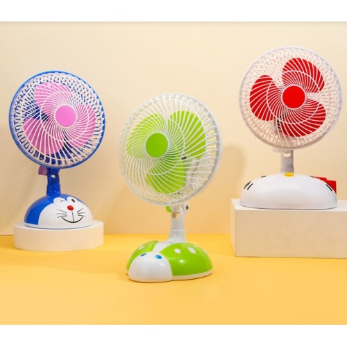 Mini ventilador  oscilante de dibujos animados para camas, dormitorios, oficinas, y  para escritorio, Por Mayoreo TZFS-02
