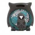 Ventilador infantil con diseño de búho, compacto, silencioso y seguro para niños, ideal para recámara o escritorio recargable, Por Mayoreo TZFS-04